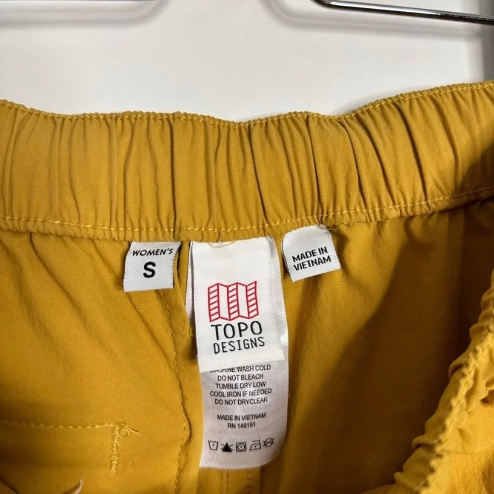 TOPO DESIGNS River Shorts Mustard Yellow size S - Picture 2 of 4